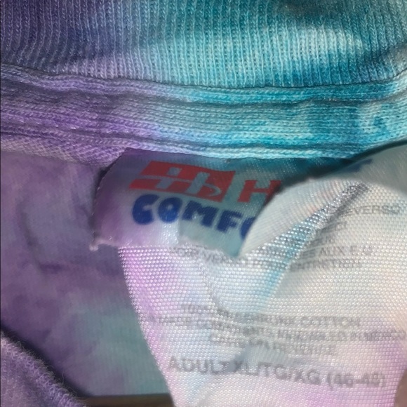 Cute homemade tie-dye T-shirt floral colors - Picture 3 of 6